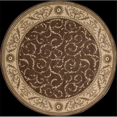 Nourison Nourison 4788 Somerset Area Rug Collection Brown 5 ft 6 in. x 5 ft 6 in. Round 99446047885